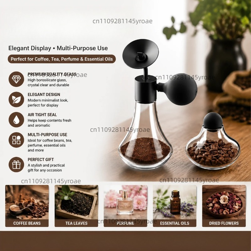 Coffee Tea And Bean - Glazen aroma-monsterflesje voor koffiebonen, thee, parfum,