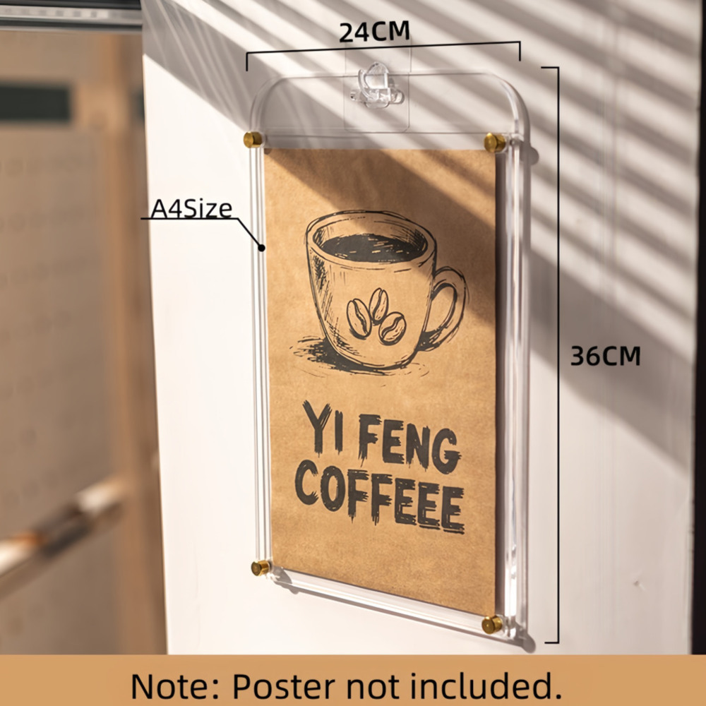 Coffee Tea Menu - 1 STKS A4 Display Stand Transparant