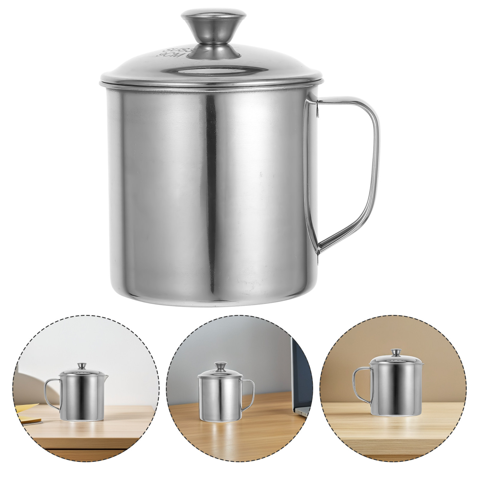 Coffee Tea & Jane - Roestvrijstalen beker met deksel, herbruikbaar, ideaal