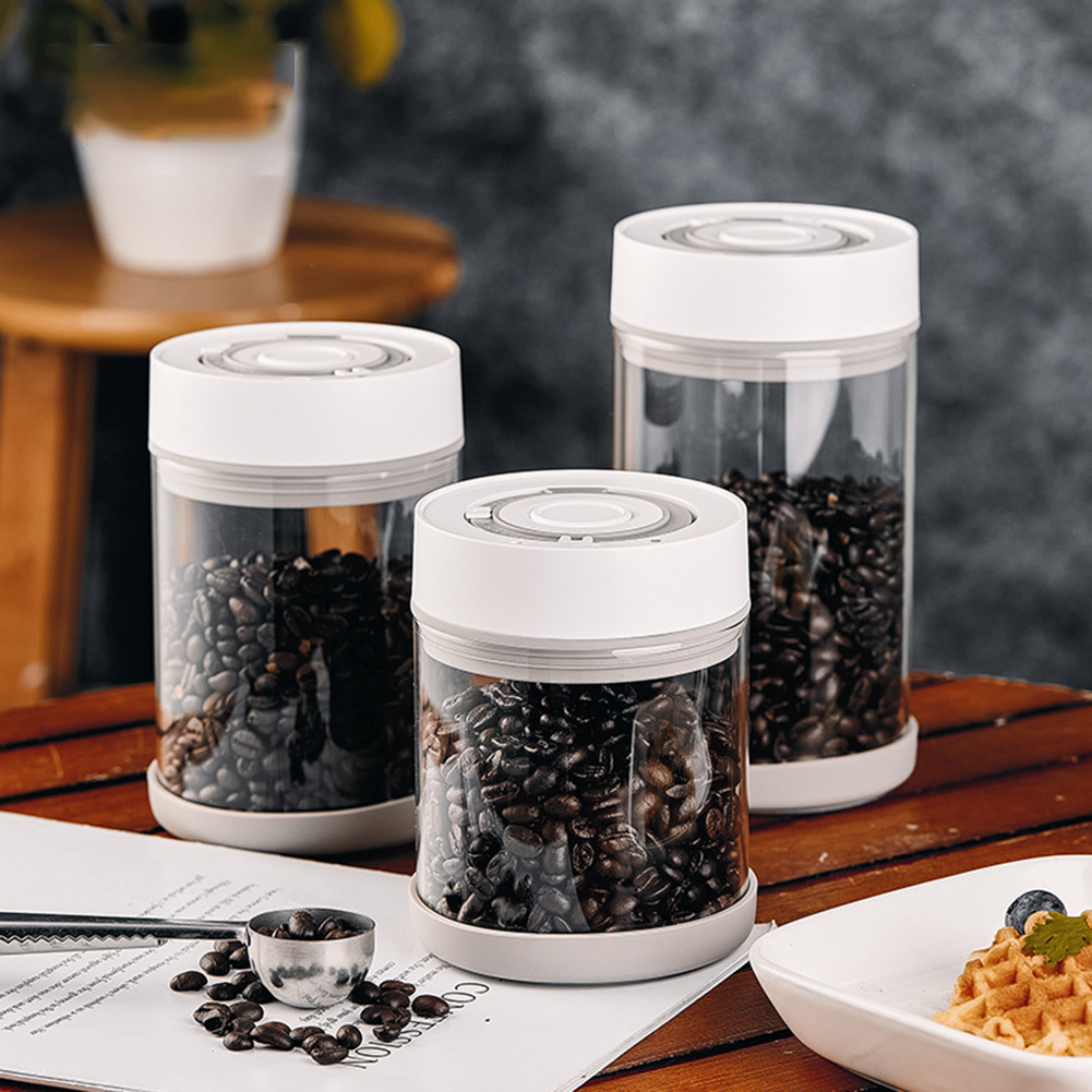 Coffee Tea Canister Set - Keuken Vochtbestendig Glas Koffiebonen Pot Automatische