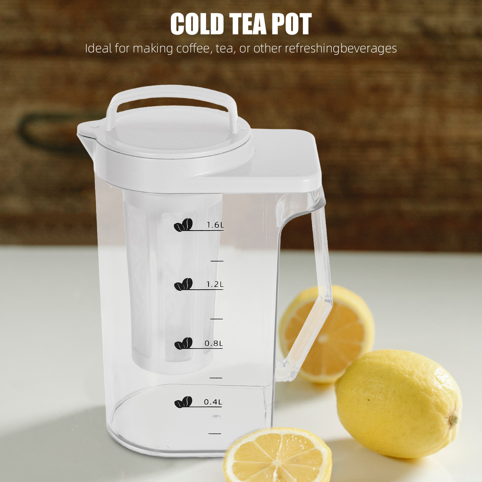 Coffee Tea Pot - 1,6 liter plastic koffiekan voor koudgekookte