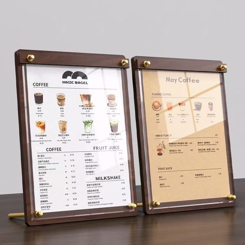 Coffee Tea Menu - Aangepaste A4/A5 Acryl Menukaart Prijslijst Display