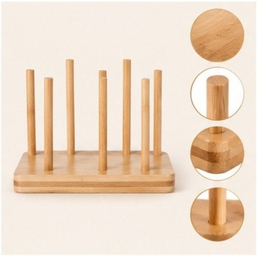 Coffee Tea Shop - 2 stuks houten bamboe bekerhouder voor