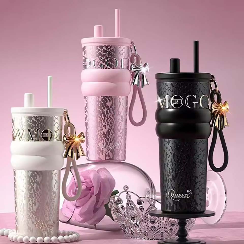 Cold Brew Jar - 710ml Travel Goddess Thermosbeker met rietje