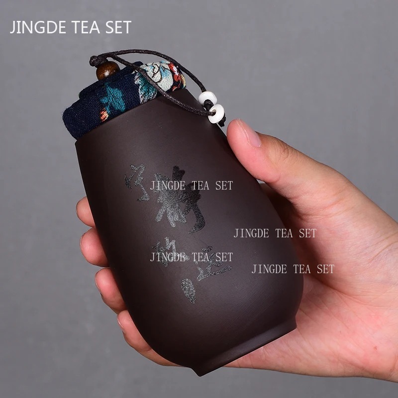Coffee Tea Canister Set - Chinese Paars Zand Kleine Thee Pot