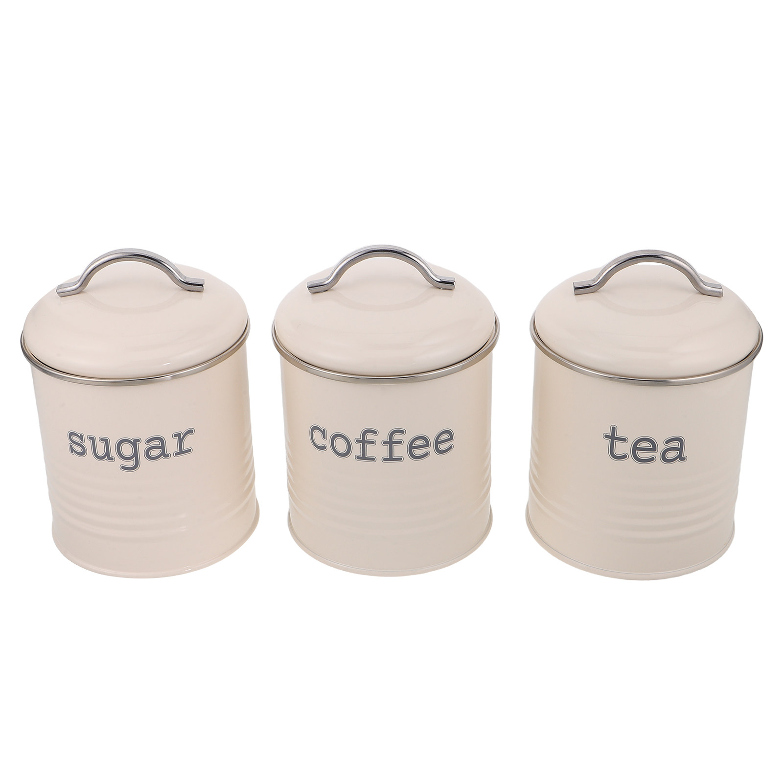 Coffee Tea And Bean - 3-delige verzegelde koffiebonencontainerset, luchtdichte thee- en