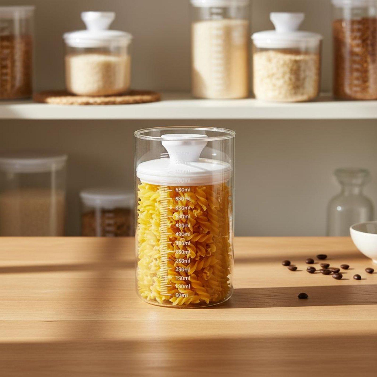 Glazen voorraadpot voor in de  - Coffee Tea Bean Leaf recensie en prijs