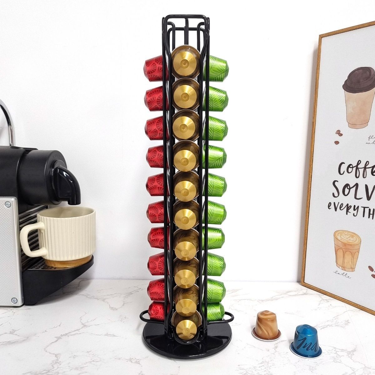 40-delige draaibare metalen ko - Coffee Capsule Holder recensie en prijs