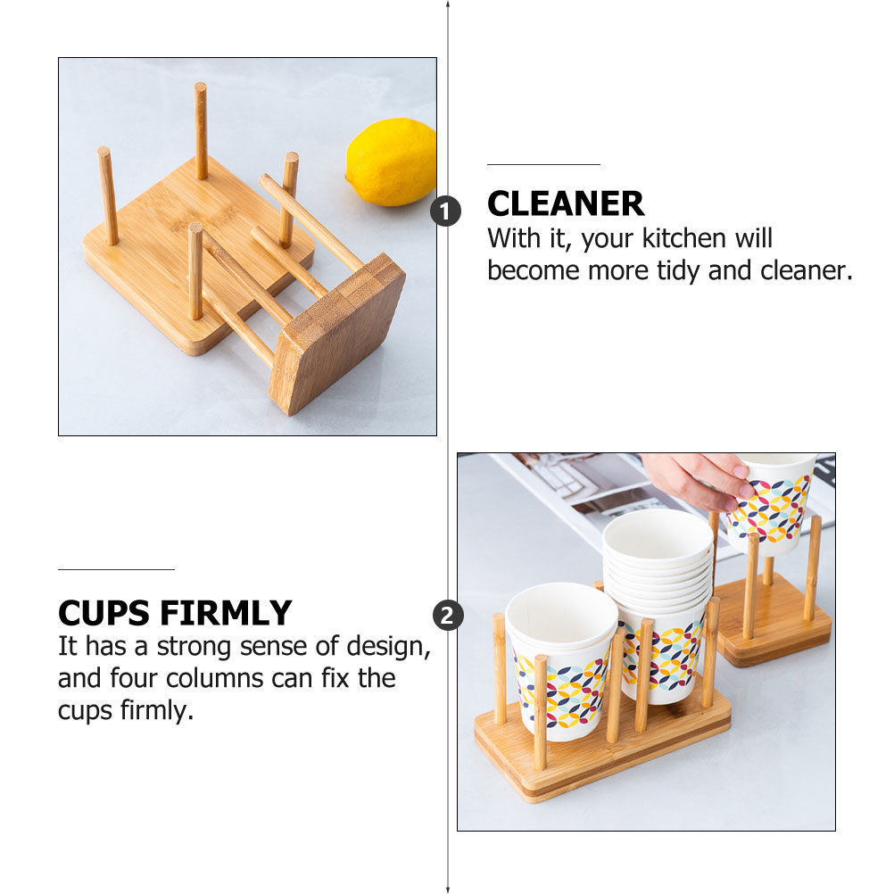 2 stuks houten bamboe bekerhou - Coffee Tea Shop recensie en prijs