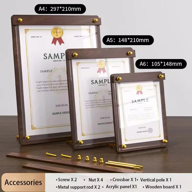 Aangepaste A4 A5 Houtnerf Acry - Coffee Tea Menu recensie en prijs