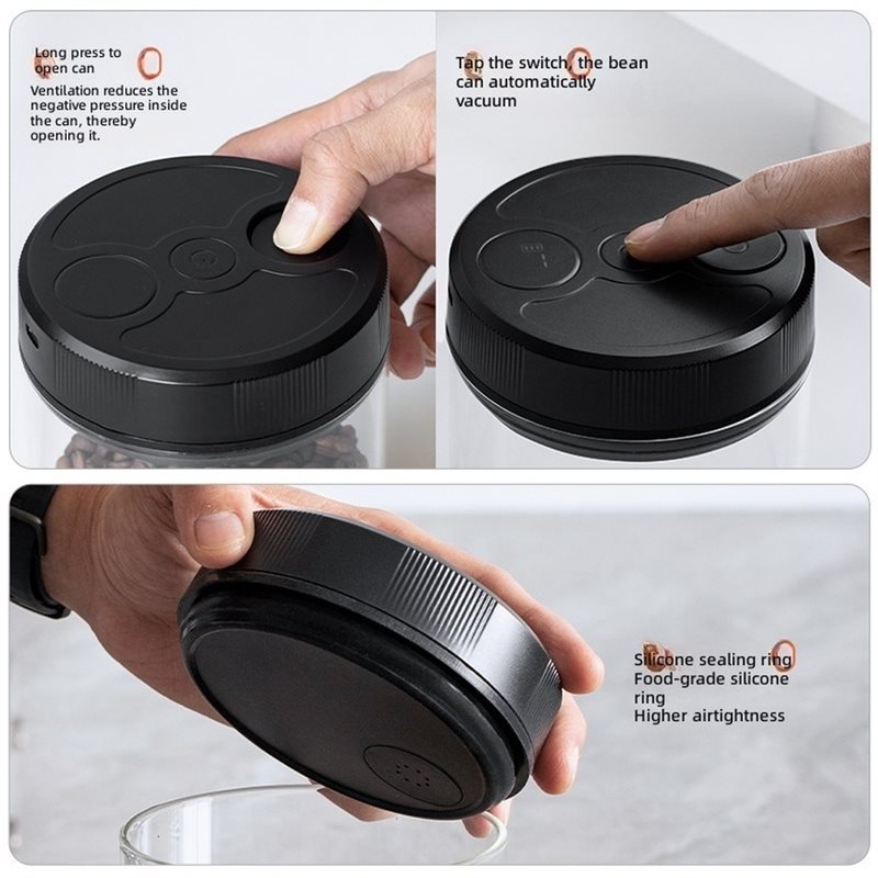 Automatische vacuüm koffieblik - Coffee Tea And Bean recensie en prijs