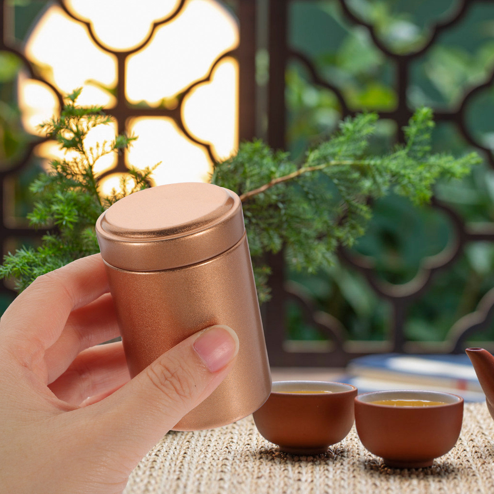 Set van 2 metalen theeblikjes, - Coffee Tea Canister Set recensie en prijs