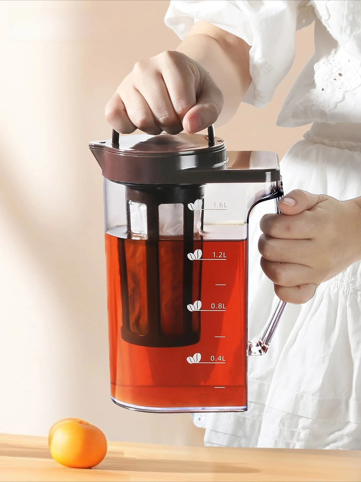 Grote plastic koude-brew koffi - Coffee Tea Pot recensie en prijs