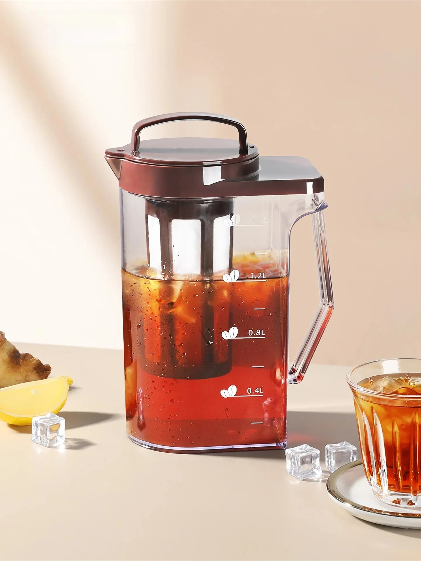 Grote plastic koude-brew koffi - Coffee Tea Pot recensie en prijs